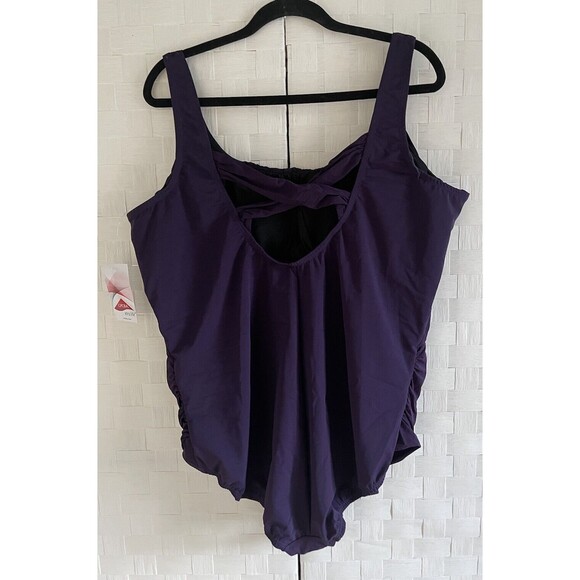 NWT Lands' End Women's SlenderSuit Carmela Tummy Control Swim Suit 24W G - Picture 9 of 9